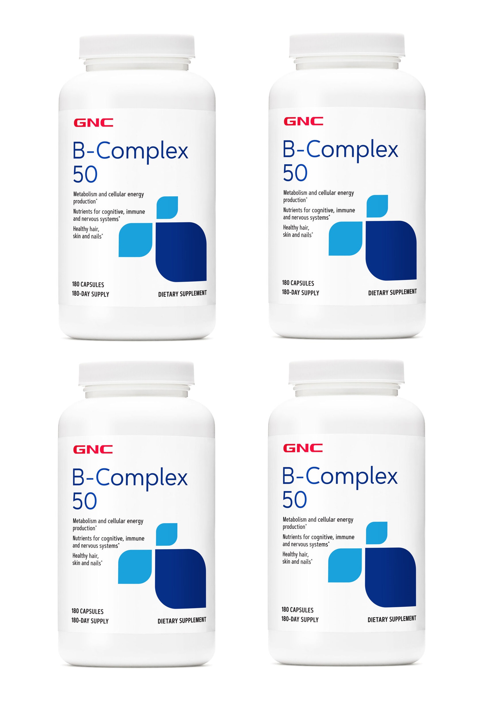 GNC 综合维他命Ｂ群 B-Complex 50mg, 180颗(一組4瓶)